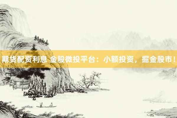 期货配资利息 金股微投平台：小额投资，掘金股市！