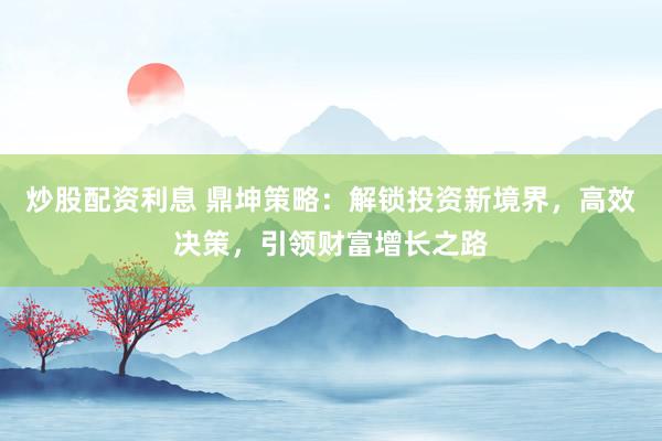 炒股配资利息 鼎坤策略：解锁投资新境界，高效决策，引领财富增长之路