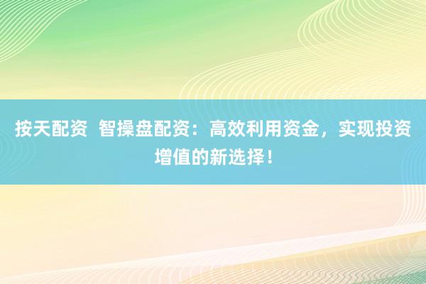 按天配资  智操盘配资：高效利用资金，实现投资增值的新选择！