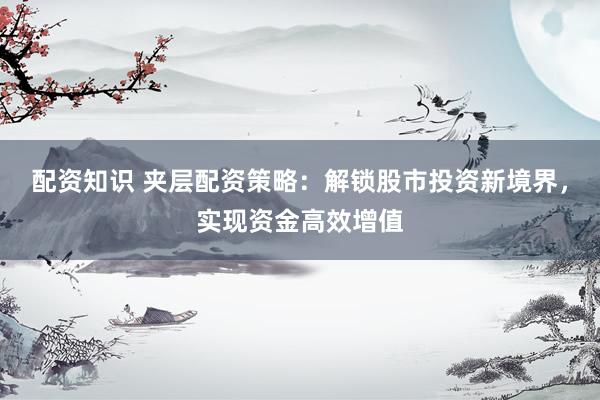 配资知识 夹层配资策略：解锁股市投资新境界，实现资金高效增值