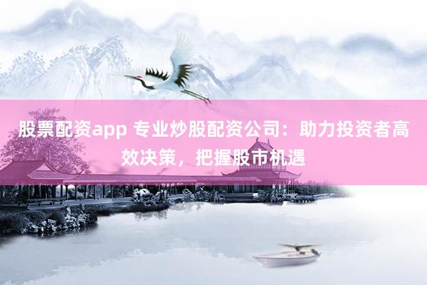 股票配资app 专业炒股配资公司：助力投资者高效决策，把握股市机遇