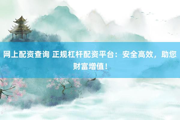 网上配资查询 正规杠杆配资平台：安全高效，助您财富增值！