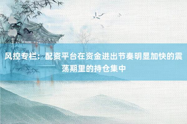 风控专栏：配资平台在资金进出节奏明显加快的震荡期里的持仓集中