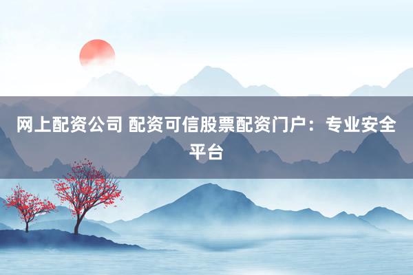 网上配资公司 配资可信股票配资门户:专业安全平台