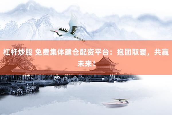 杠杆炒股 免费集体建仓配资平台：抱团取暖，共赢未来！