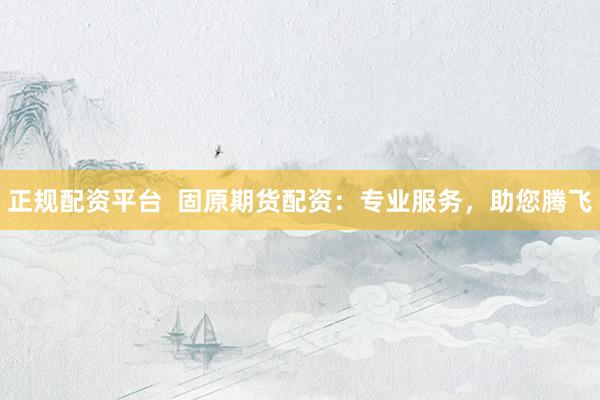 正规配资平台 固原期货配资:专业服务,助您腾飞