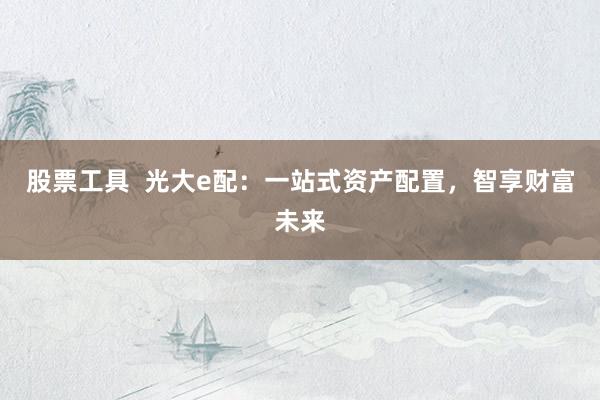 股票工具  光大e配：一站式资产配置，智享财富未来